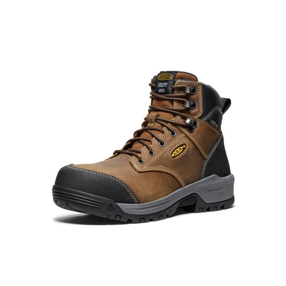 KEEN Men's Evanston 6" Insulated Waterproof Boot (Carbon Toe) - Picture 6 of 12